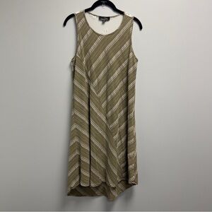 Suzanne Betro Olive and White High Low Dress Lace